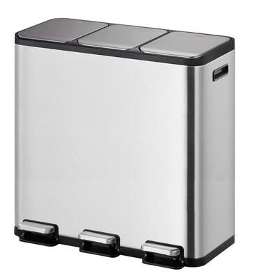 Papelera con Pedal 15+15+15L Acero Inoxidable EKO EcoCasa Splitted
